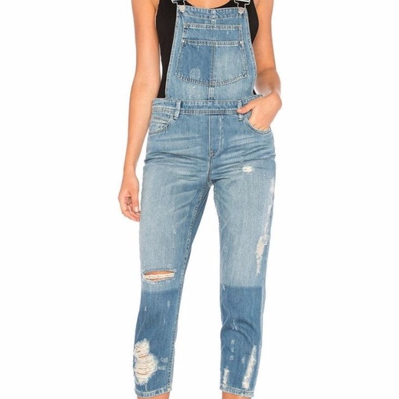 Blank NYC Distressed Overalls